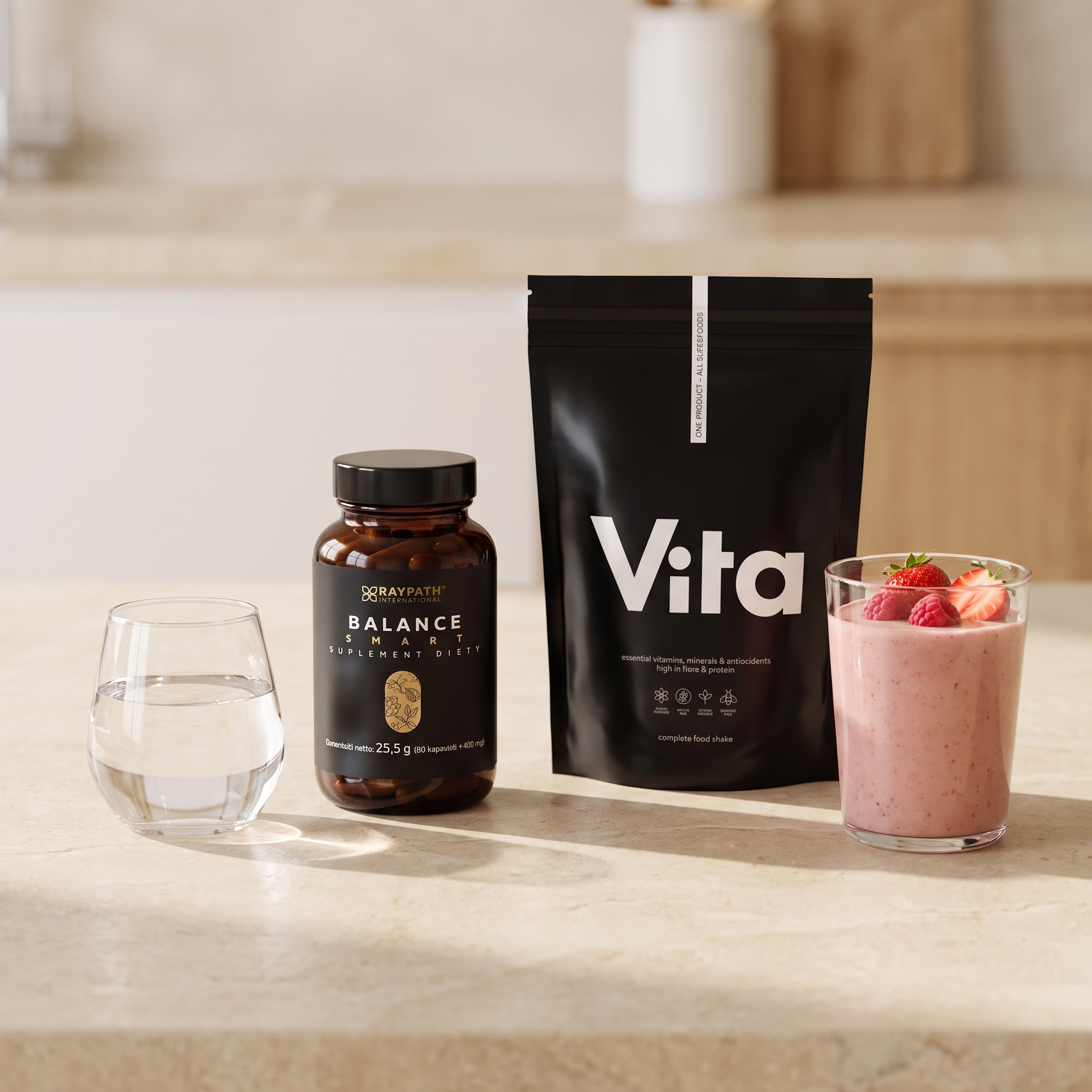 Suplementy Raypath w kapsułkach oraz Vita Shake w codziennej suplementacji