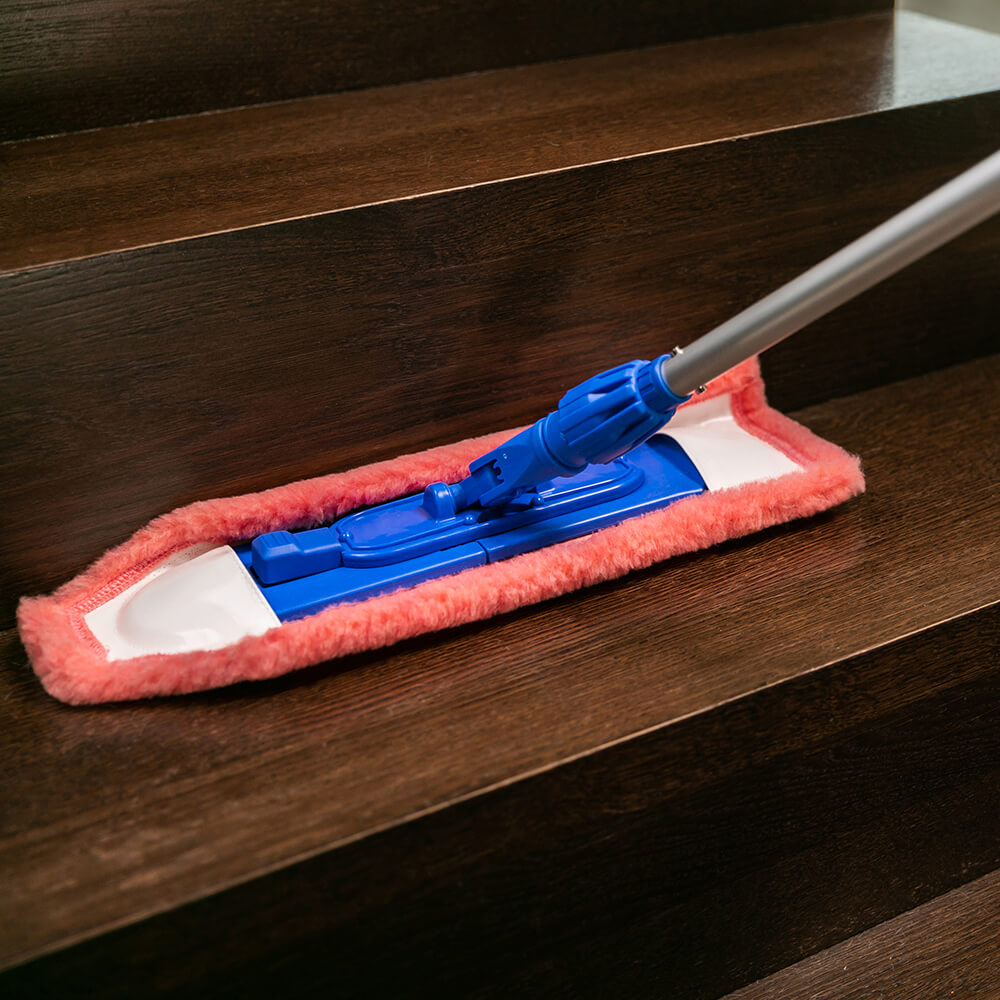 Mop z Poduszką Podłogową Raypath Różową do czyszczenia na sucho.